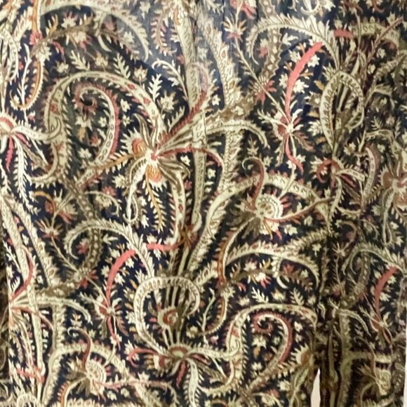 J.CREW BOHOCHIC PAISLEY TUNIC SZ SMALL 100%COTTON BLACK/PINK/BEIGE - Picture 11 of 16